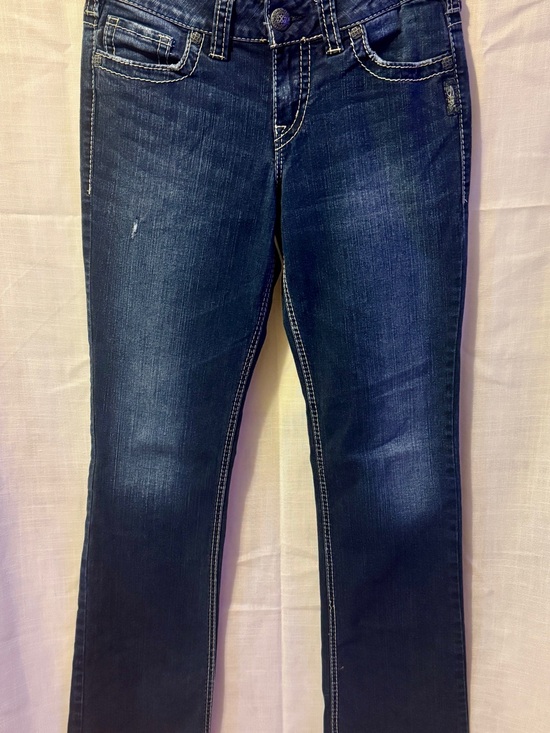 Silver Jeans Denim - Silver Jeans Suki Mid Slim Boot Jeans W29 L33 Dark Wash Stretch Mid Rise
